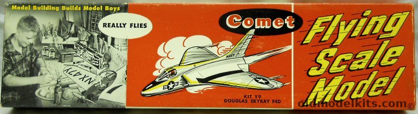 Comet Douglas Skyray F4D - 19.7 Inches Long - Coca-Cola Bottle Issue, Y9-129 plastic model kit